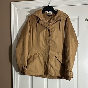 Lands' End Women's Hooded Utility Jacket in Tan